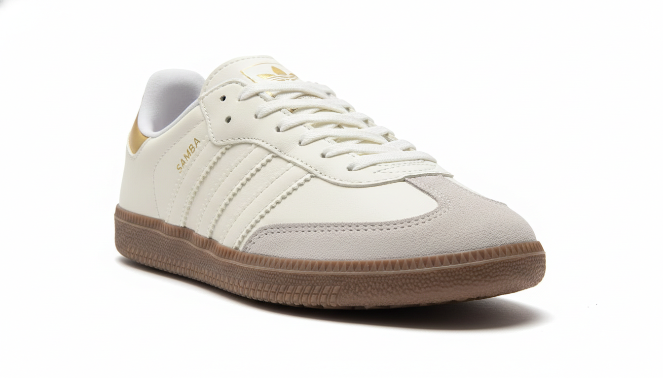 Tênis Samba OG – Branco & Ouro