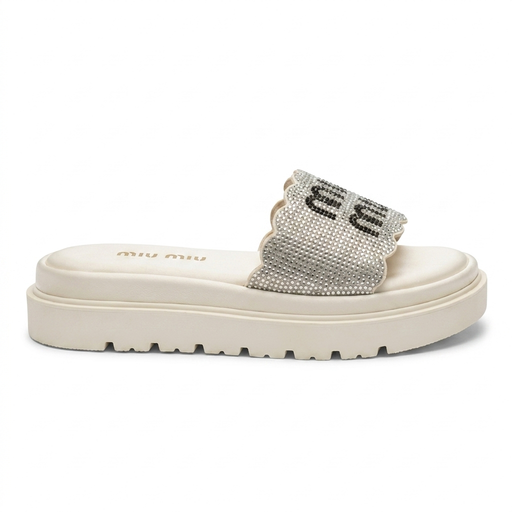 Papete Miu Miu Strass - Off White