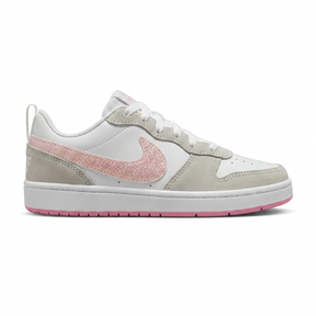 Tênis Nike Court Borough Low Recraft - Linha Luxo - Branco / Rosa
