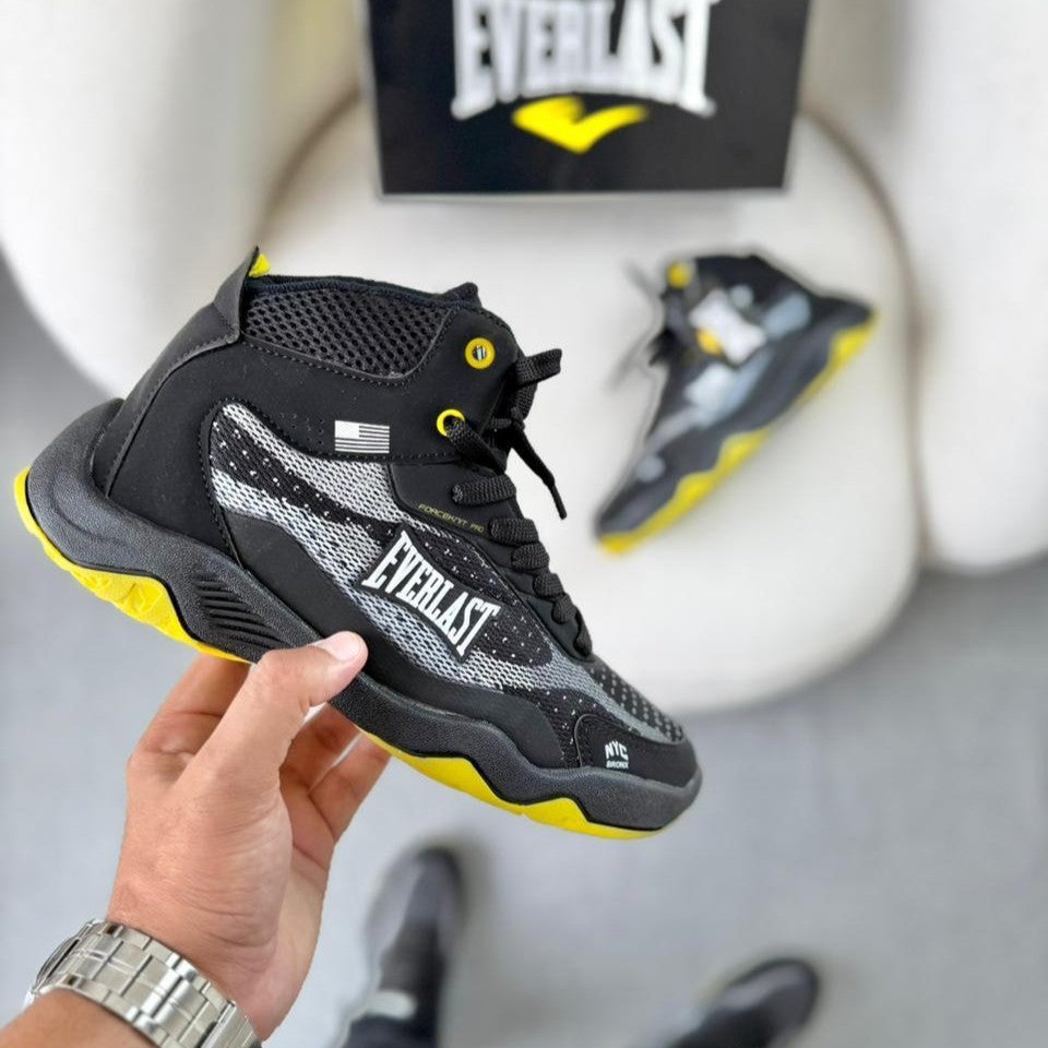 Tênis Everlast - Preto / Branco / Amarelo
