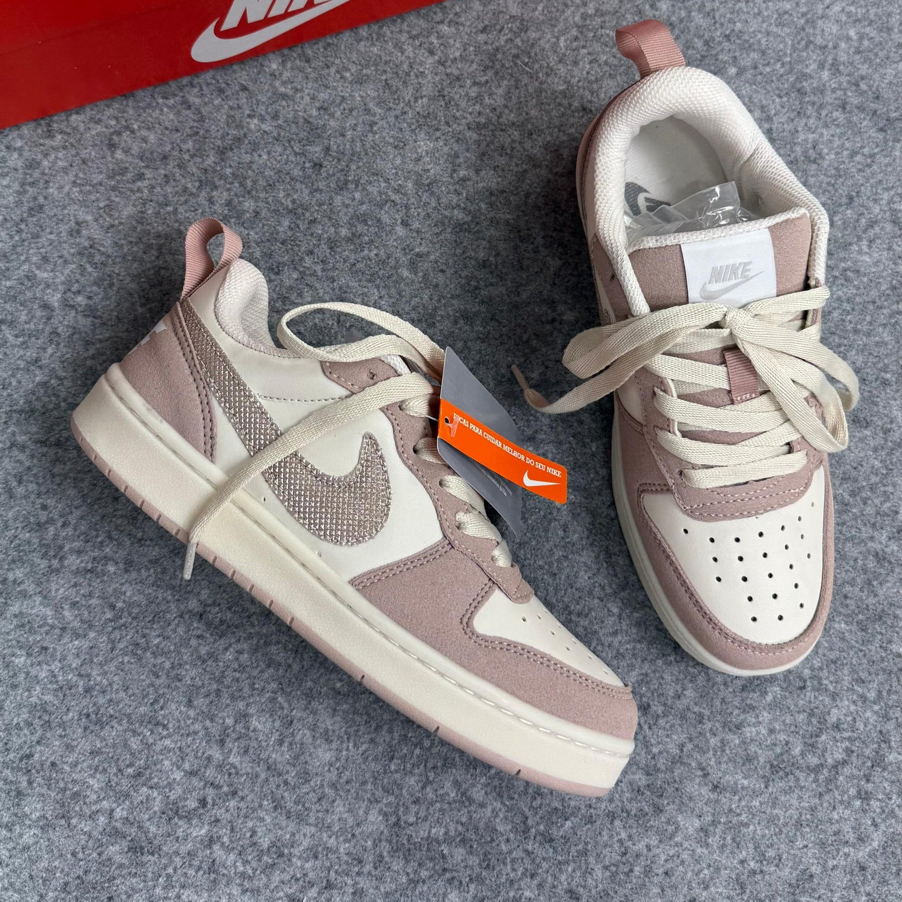 Tênis Nike Court Borough Low Recraft - Flamingo - Linha Luxo