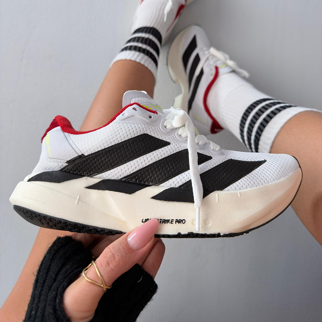 Tênis Adizero Pro 4 Basic - Branco, Preto e Vermelho