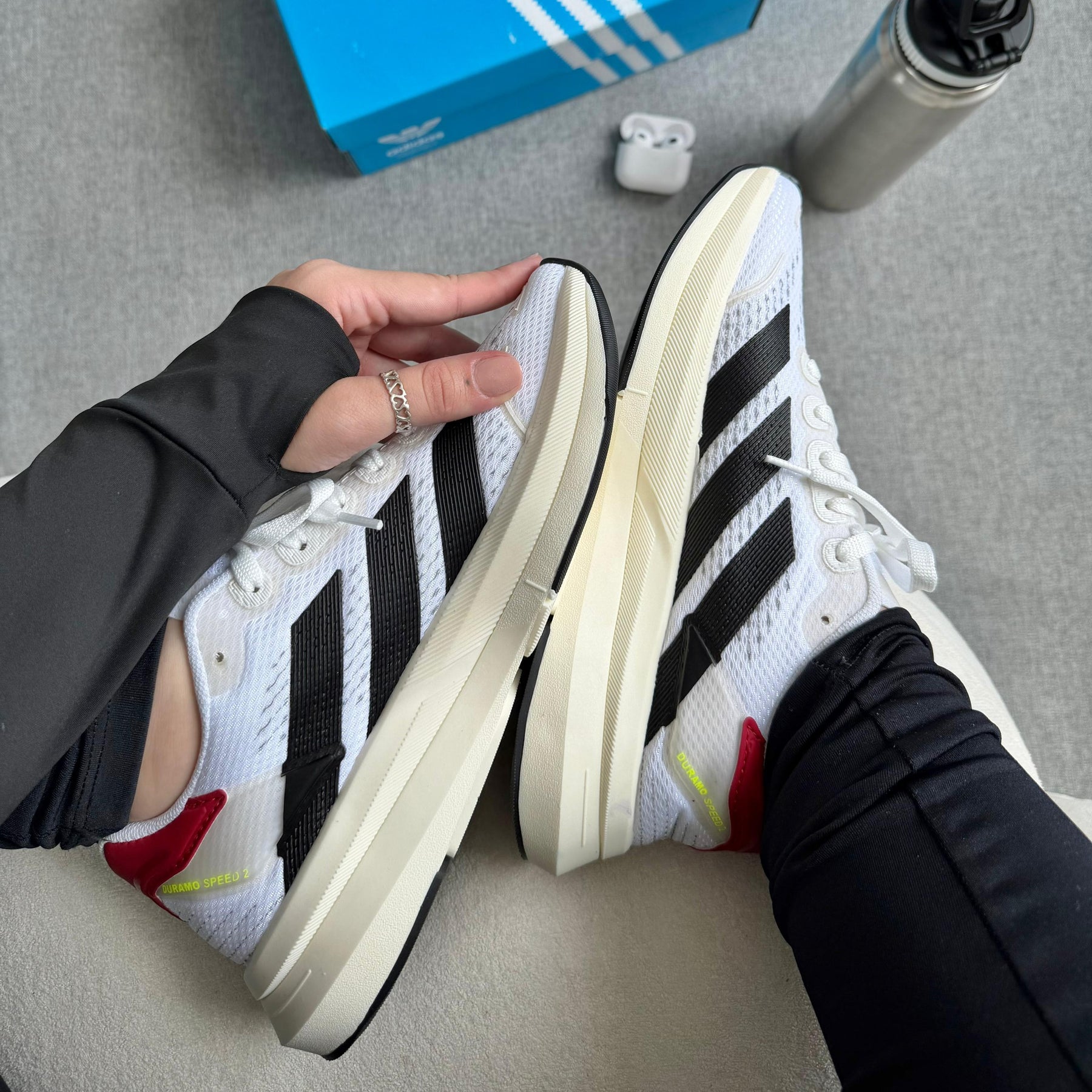 Tênis Adidas Duramo Speed 2 – Branco / Laranja