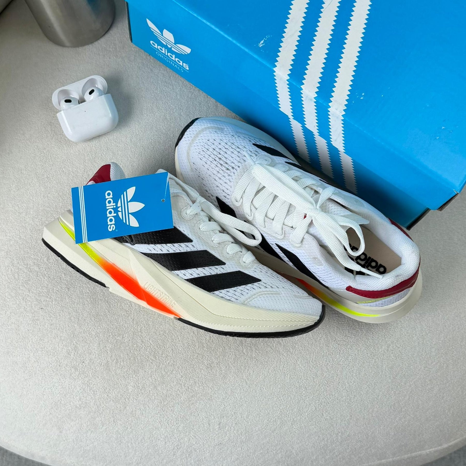Tênis Adidas Duramo Speed 2 – Branco / Laranja