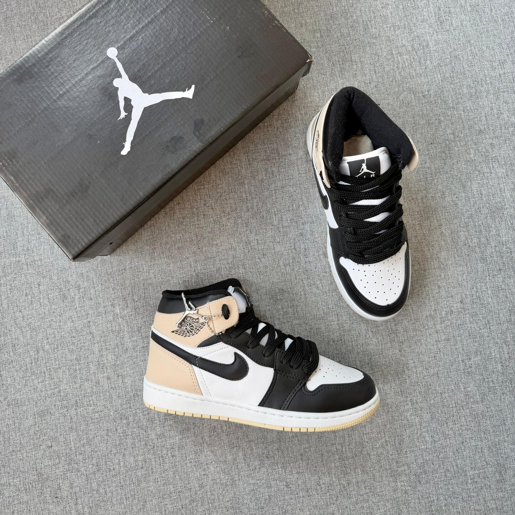 Tênis Nike Air Jordan High - Preto Branco Rose