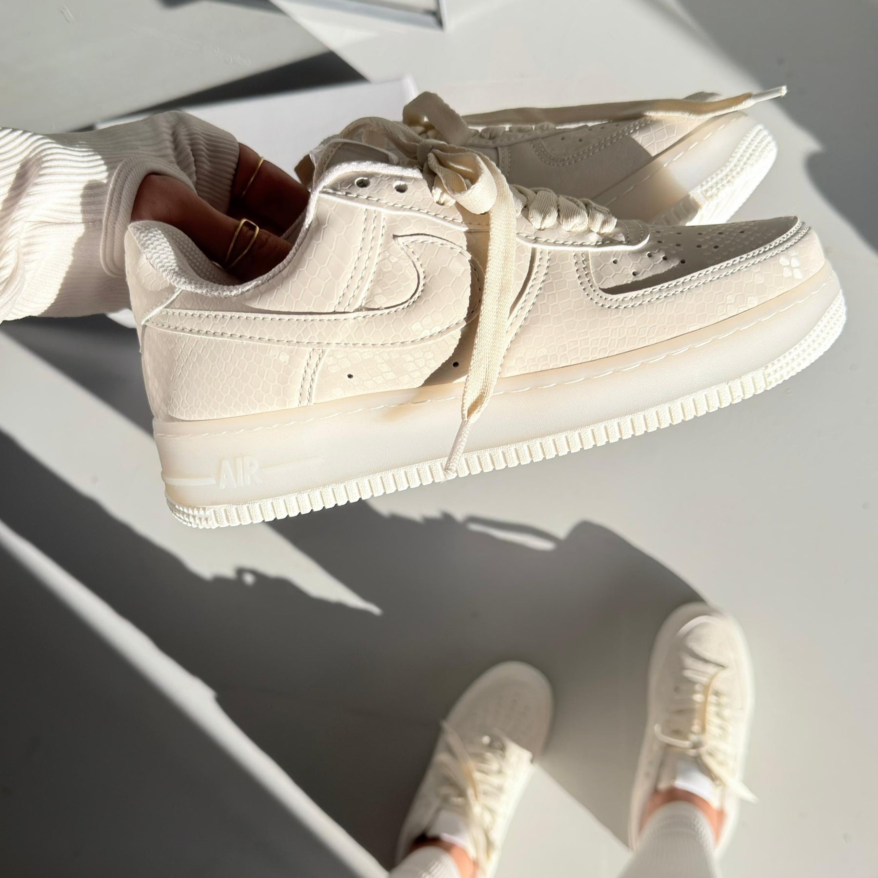 Tênis Nike Air Force - White Snake