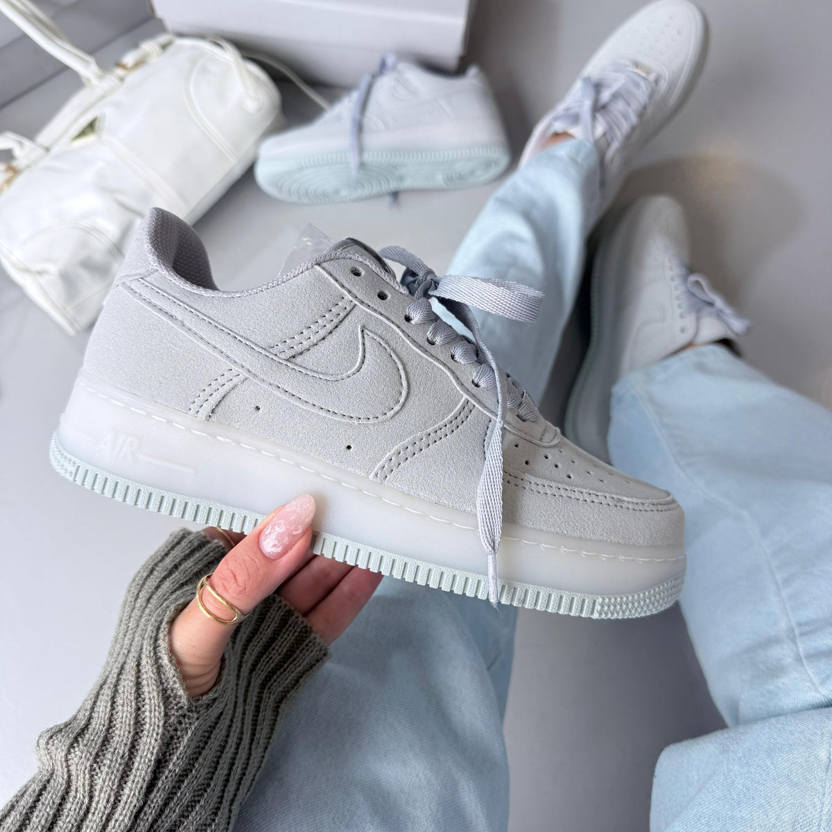 Tênis Nike Air Force - Cinza Claro