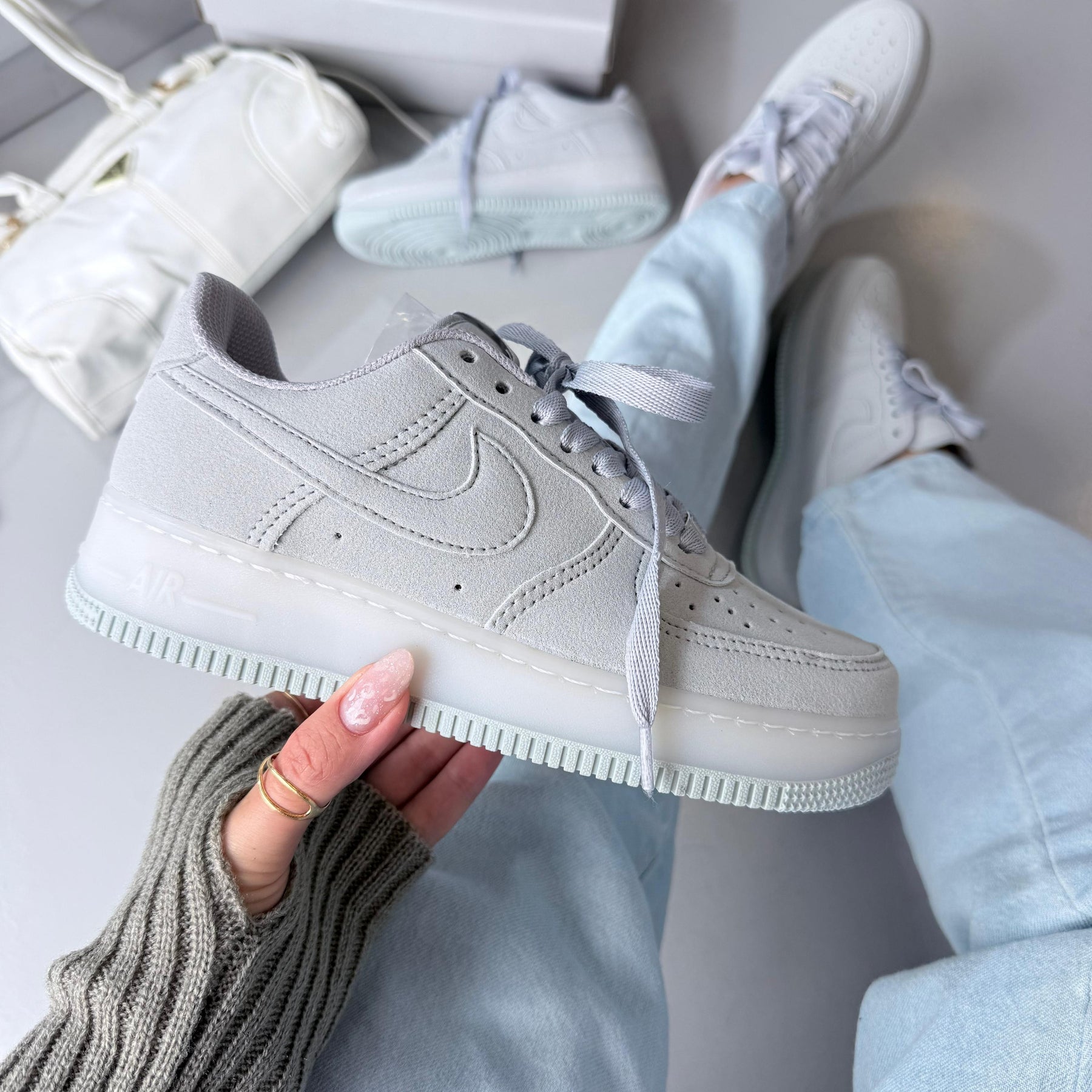 Tênis Nike Air Force - Cinza Claro