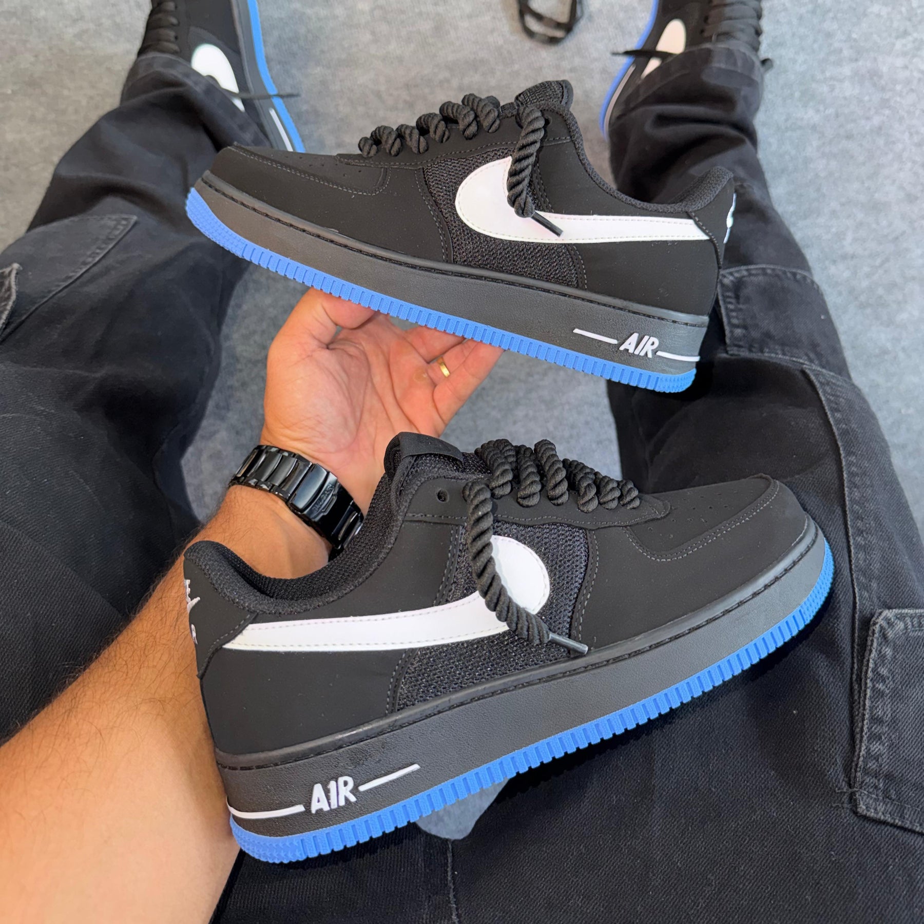 Tênis Air Force Prime - Preto / Azul