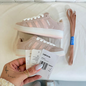 Tênis Adidas Campus - Camurça Natural - Flamingo