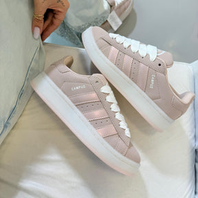 Tênis Adidas Campus - Camurça Natural - Flamingo