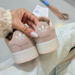 Tênis Adidas Campus - Camurça Natural - Flamingo