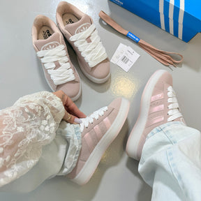 Tênis Adidas Campus - Camurça Natural - Flamingo