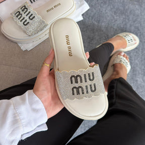 Papete Miu Miu Strass - Off White