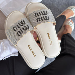 Papete Miu Miu Strass - Off White