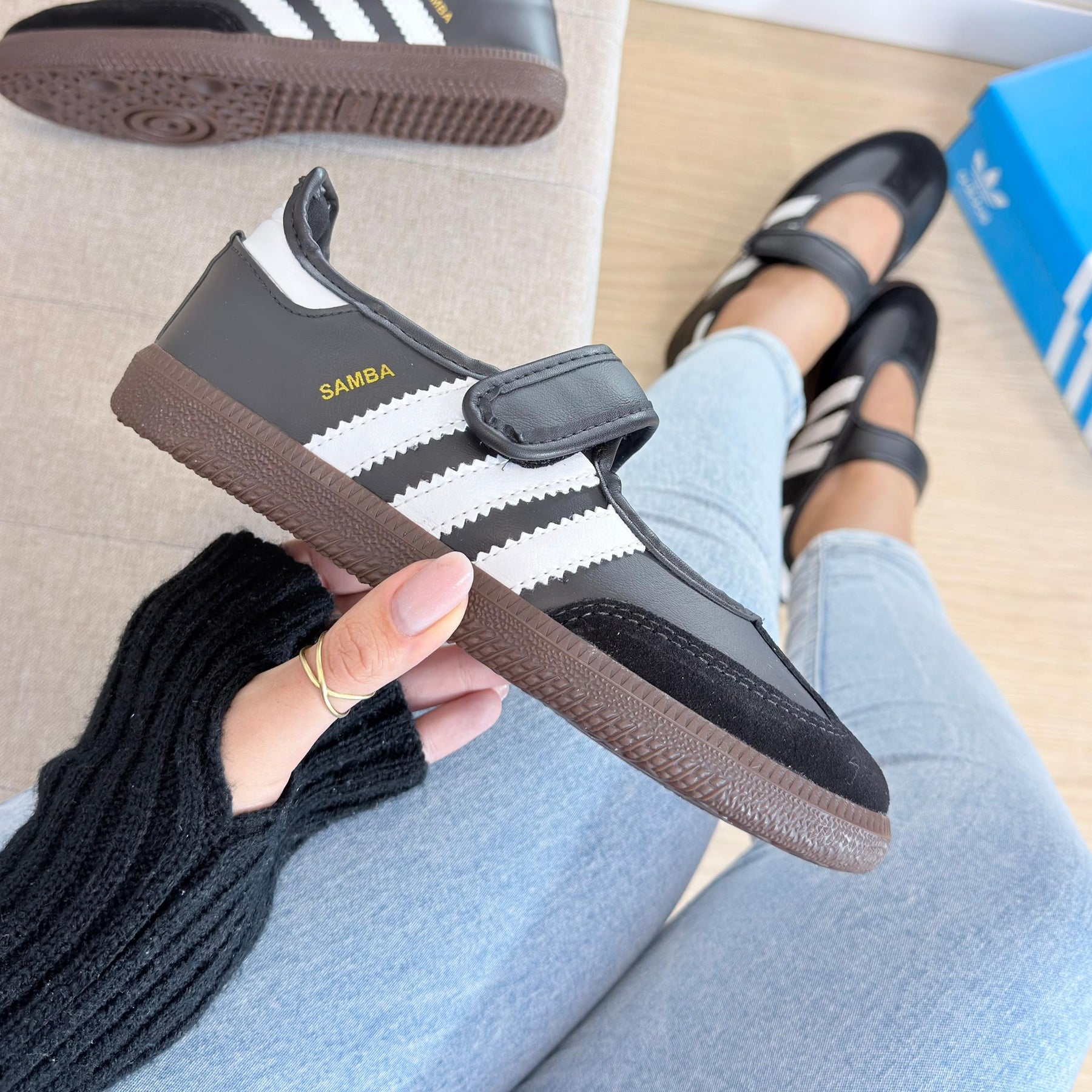 Tênis Adidas Samba Mary Jane - Preto / Branco