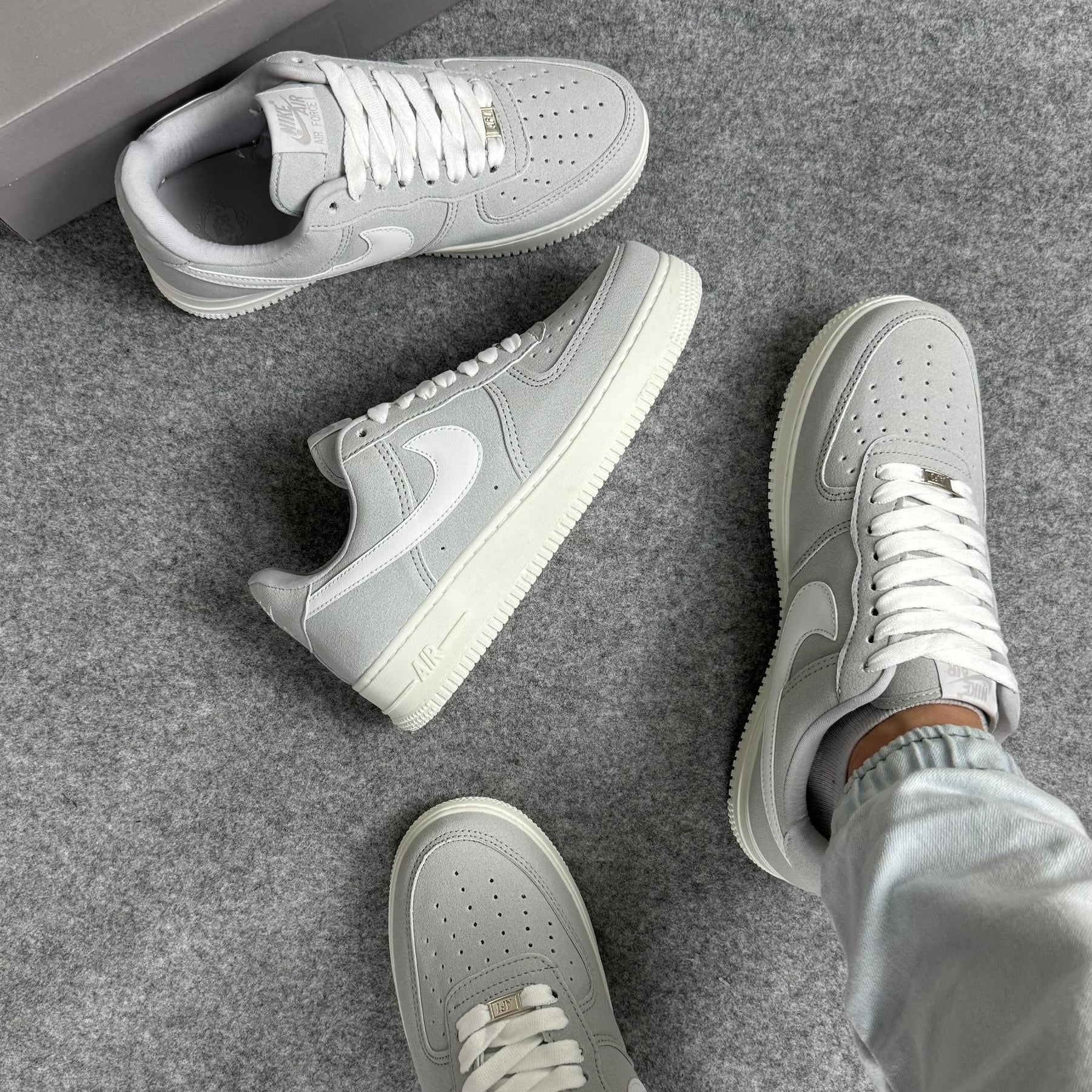 Tênis Air Force Linha Luxo - Cromo Branco