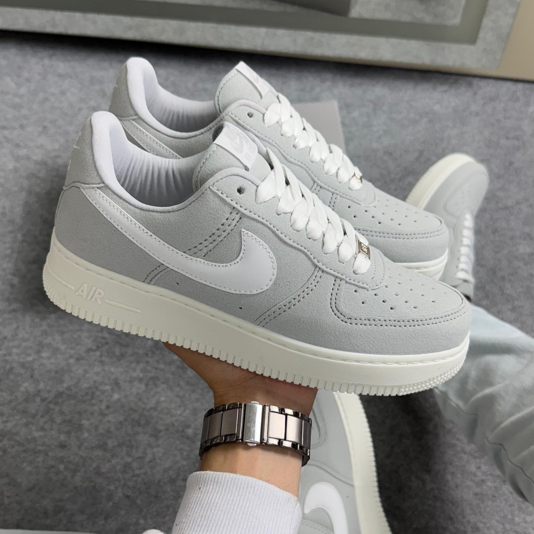 Tênis Air Force Linha Luxo - Cromo Branco