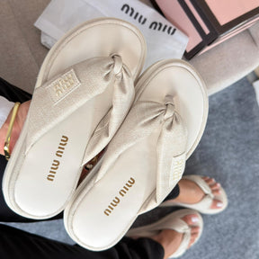 Chinelo Miu Miu - Off White