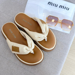 Chinelo Miu Miu - Bege