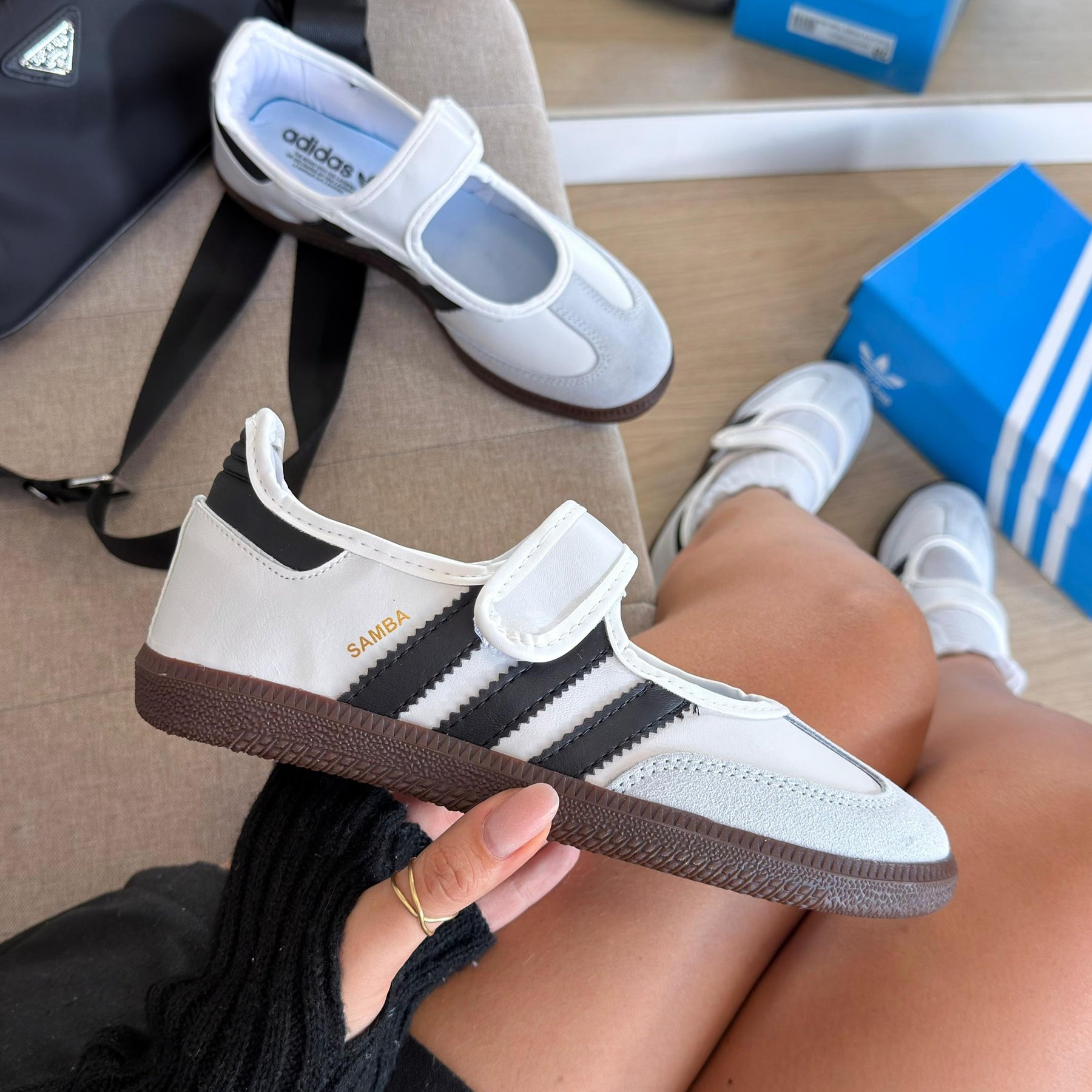 Tênis Adidas Samba Mary Jane - Branco / Preto
