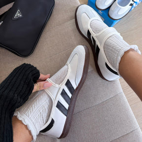 Tênis Adidas Samba Mary Jane - Branco / Preto