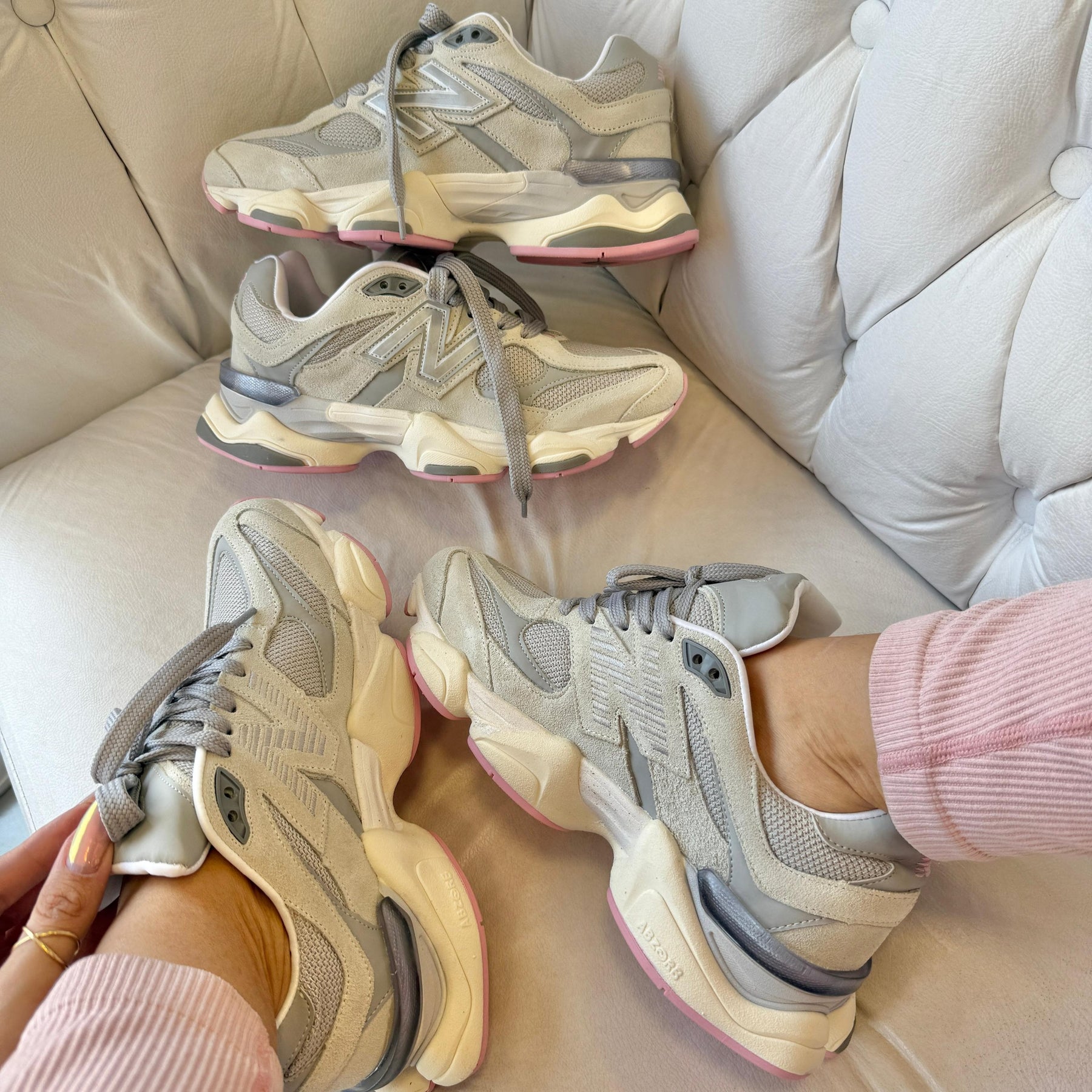 Tênis New Balance 9060 - Cinza / Rosa