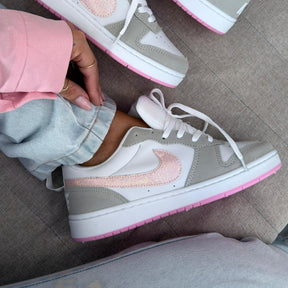 Tênis Nike Court Bourough Low Recraft - Cinza / Rosa