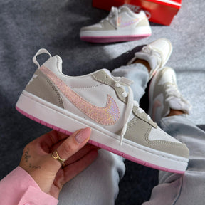 Tênis Nike Court Bourough Low Recraft - Cinza / Rosa