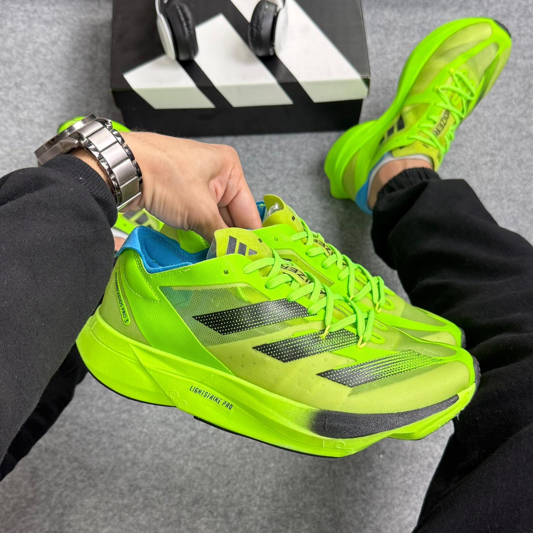 Tênis Adizero Adios Pro 3 Pulse - Verde Flúor