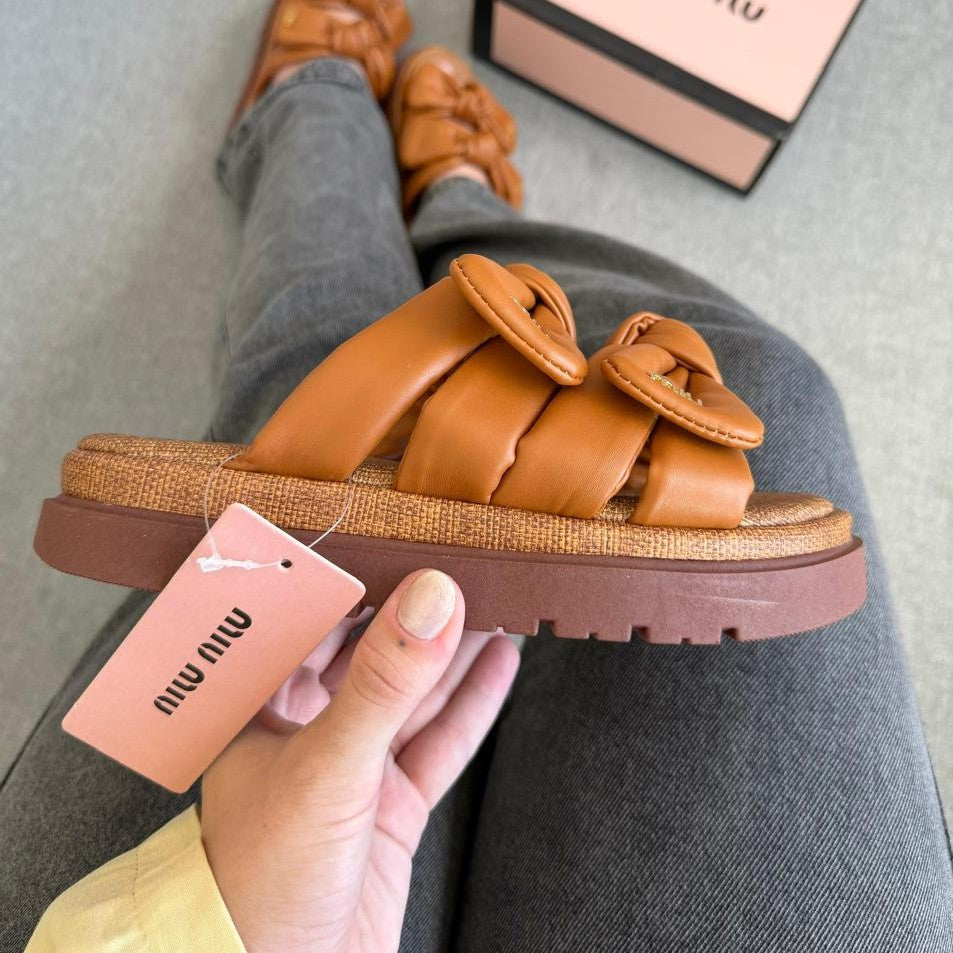 Sandália MiuMiu - Caramelo