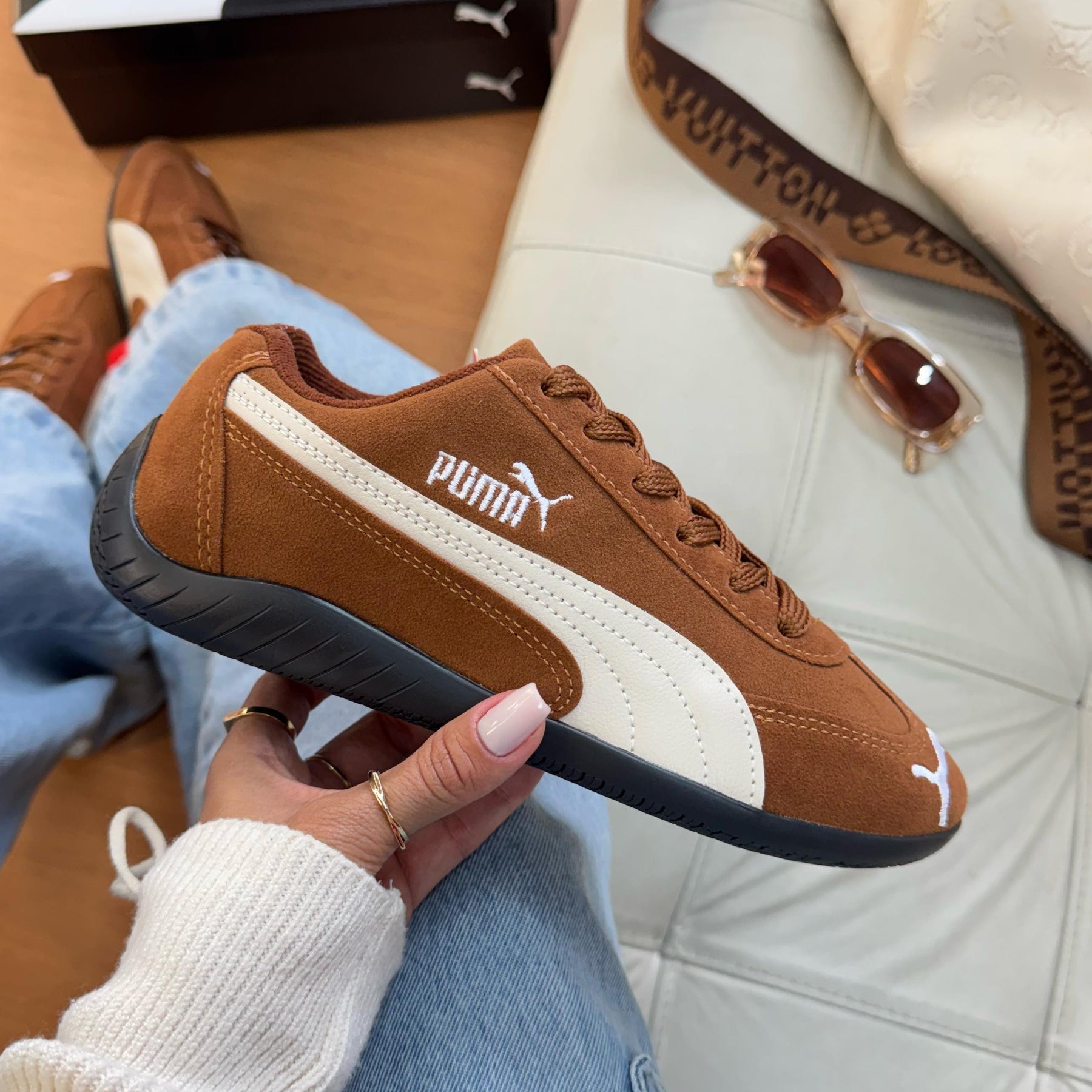 Tênis Puma Speed Cat  - Marrom