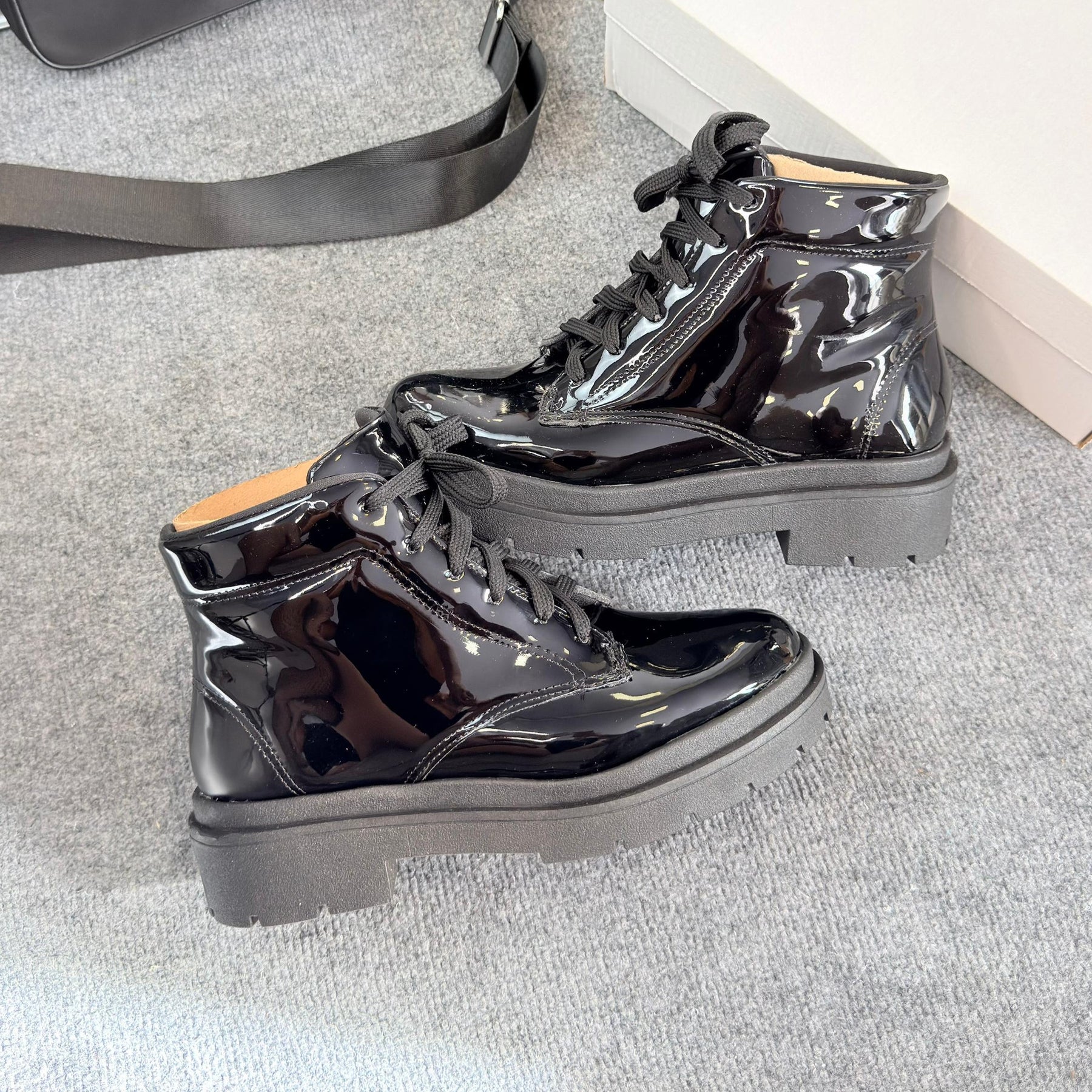 Bota Vinil Flatform - Preto