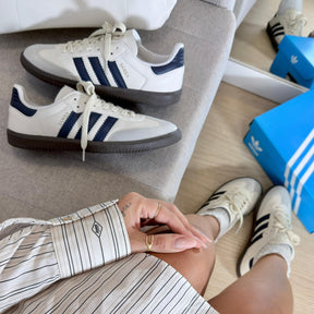 Tênis Adidas Samba Prime - Off White / Marinho