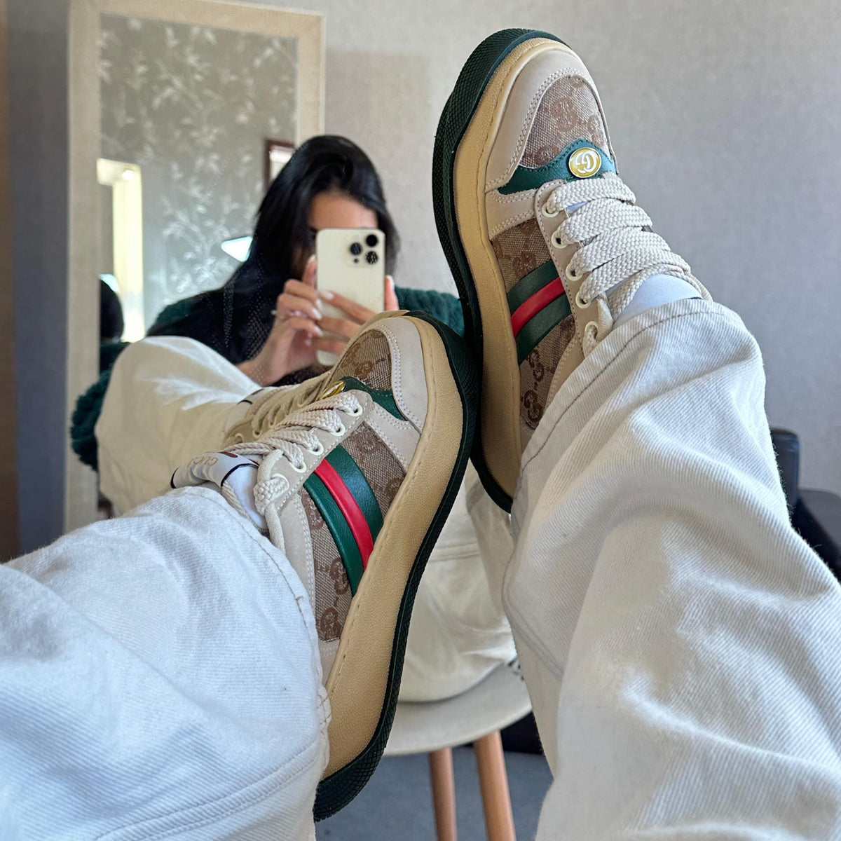 Tênis Gucci Screener - Couro Legítimo