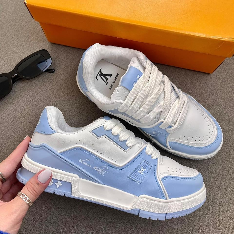 Tênis Louis Vuitton Trainer 54 - Branco / Azul