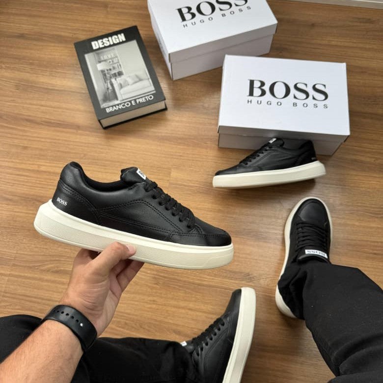 Tênis Hugo Boss - Courino Preto