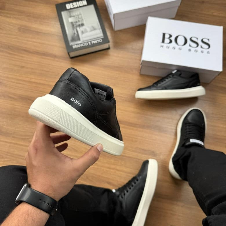 Tênis Hugo Boss - Courino Preto