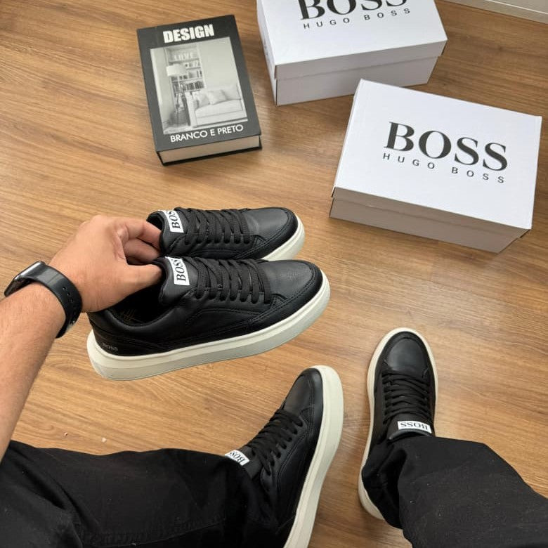 Tênis Hugo Boss - Courino Preto