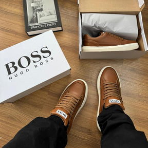 Tênis Hugo Boss - Courino Caramelo