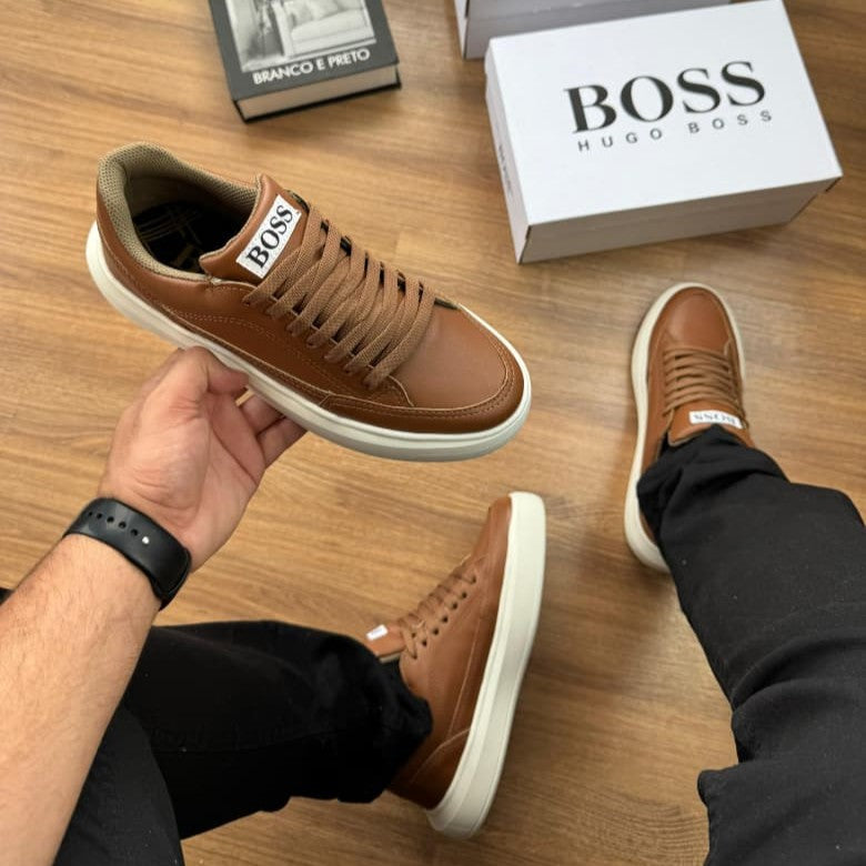 Tênis Hugo Boss - Courino Caramelo
