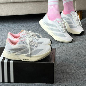 Tênis Adizero Pro 4 Basic - Branco, Prata e Rosa