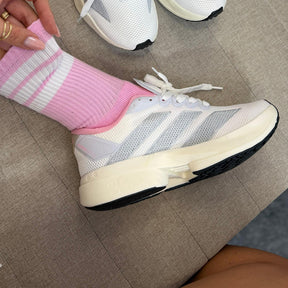 Tênis Adizero Pro 4 Basic - Branco, Prata e Rosa