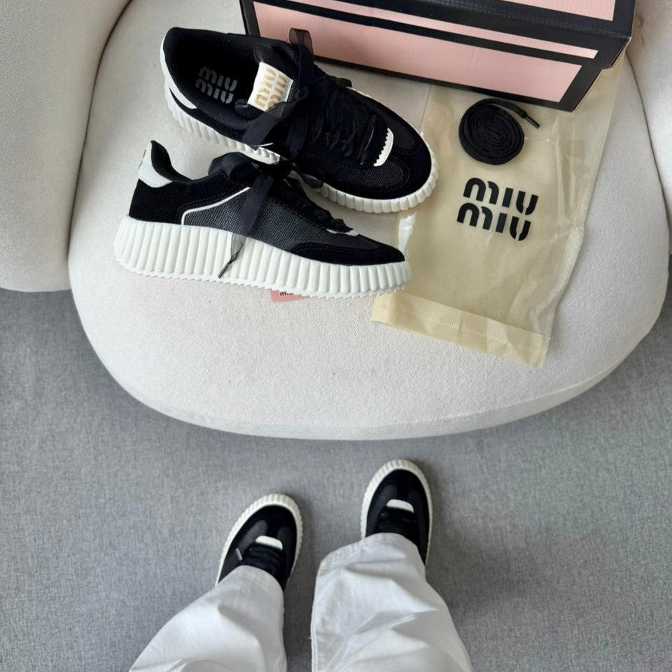 Tênis Casual Miu Miu - Preto