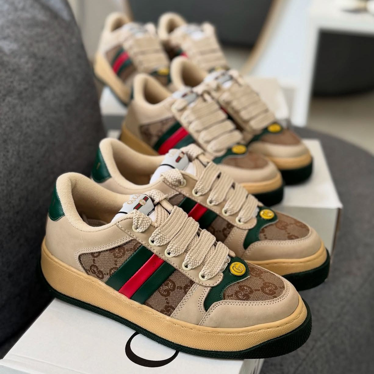 Tênis Gucci Screener - Couro Legítimo