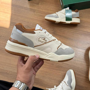 Tênis Lacoste Tenning 1933 - Branco / Caramelo