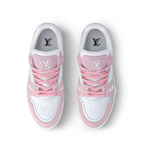 Tênis Louis Vuitton Trainer - Rosa / Branco