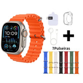 SmartWatch + 7 Pulseiras + Película e Case